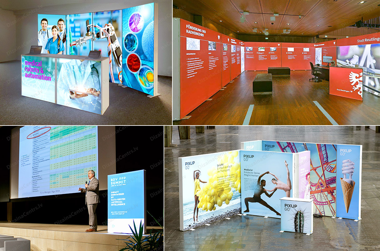 Izstazu Konferencu Stendi Mobilnie Vistavocnie Svetovie Lighted Exhibition Displays 2024