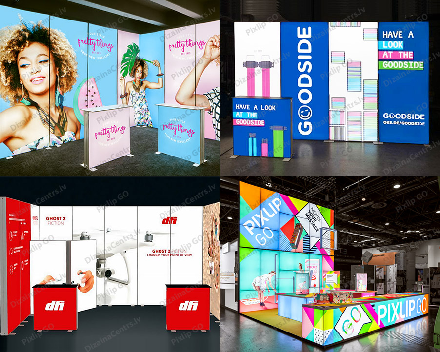 01 Pixlip GO Mobile Lightboxes Exhibition Booth Lighted Stands Walls 2024